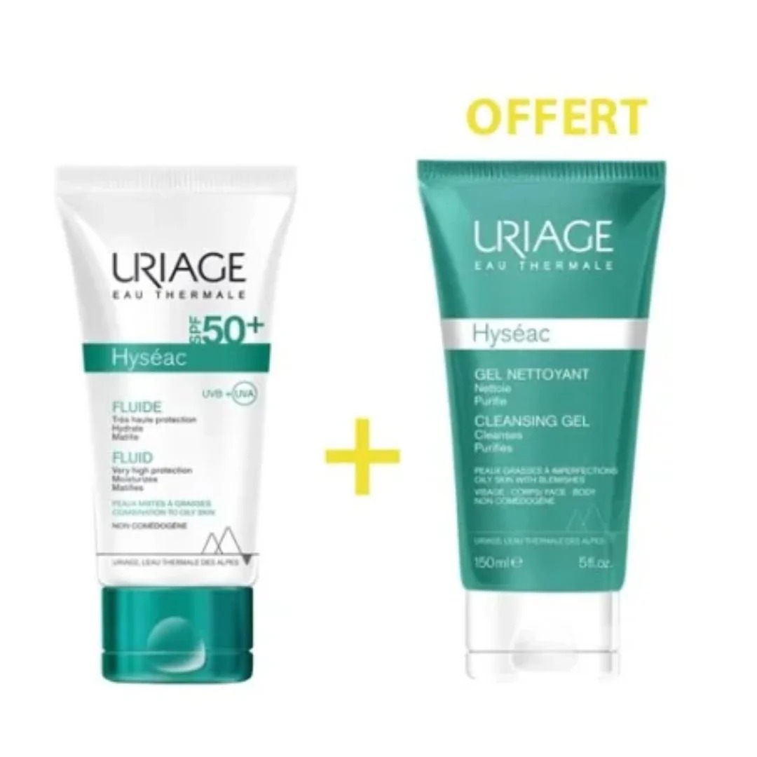 Pack Hyséac Fluide SPF50 50ml + Eau Micellaire 50ml Offerte – Image 2